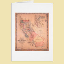 Mapa oficial de California tarjetas