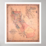 Mapa oficial de California Posters