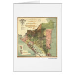 Mapa oficial de Nicaragua 1898 Tarjetas