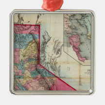 Mapa oficial del estado de California Ornamento De Navidad
