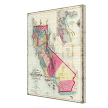 Mapa oficial del estado de California Impresiones En Lona Estiradas