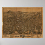 Mapa panorámico 1879 de la opinión de ojo de pájar impresiones