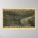 Mapa panorámico 1915 de la opinión de ojo de pájar impresiones