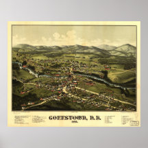 Mapa panorámico antiguo de Goffstown New Hampshire Impresiones