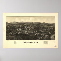 Mapa panorámico antiguo de Penacook New Hampshire  Impresiones
