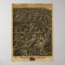 Mapa panorámico de Colorado 1895 de la cala del li Posters