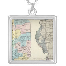 Mapa político de Illinois Collar Personalizado
