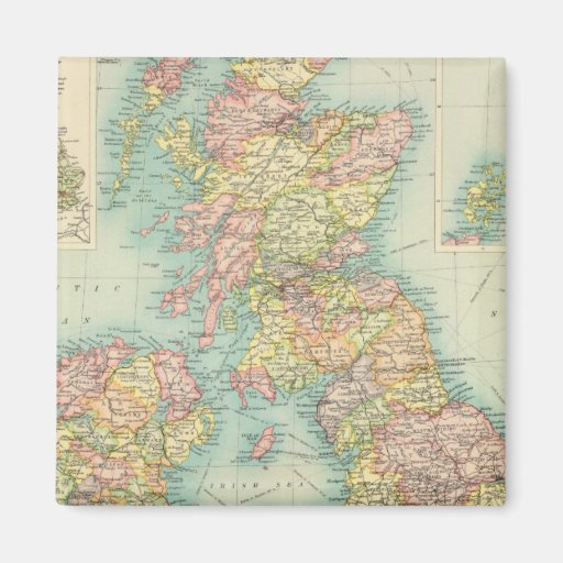 Mapa político de las islas británicas iman de nevera