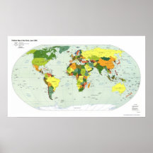 Mapa político del mundo - 1998 poster