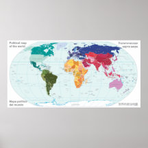 Mapa político del mundo posters