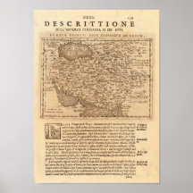 Mapa Repruduction de Persia Ptolemaeus Claudius Impresiones