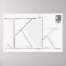Mapa tipográfico del metro poster