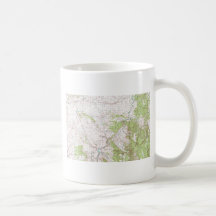 Mapa topográfico taza de café