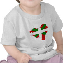 Mapa vasco de la bandera camisetas