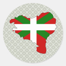 Mapa vasco de la bandera del mismo tamaño pegatinas  