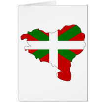 Mapa vasco de la bandera felicitacion 