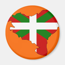 Mapa vasco de la bandera imán