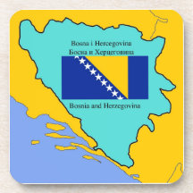 Mapa y bandera de Bosnia y Hercegovina Posavaso