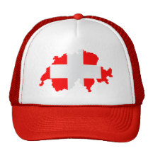 Mapa y bandera - gorra de Suiza