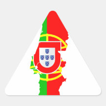 mapa y bandera - pegatina de Portugal