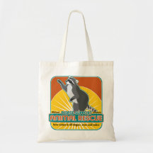 Mapache animal del rescate bolsa