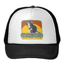 Mapache animal del rescate gorros bordados