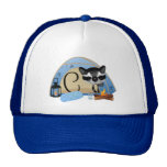Mapache C de la travesura del campo Gorro De Camionero