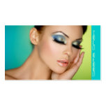 Maquillaje cerrado de los ojos tarjeta de visita