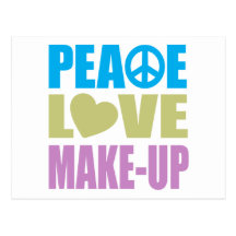 Maquillaje del amor de la paz postal