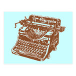 Máquina de escribir de Brown del vintage Postales