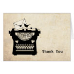 Máquina de escribir romántica del vintage felicitación