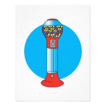 máquina retra del gumball invitaciones personales 