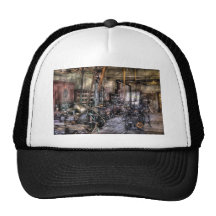 Maquinista - correas y poleas gorros bordados