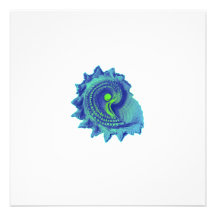 Mar Shell del espiral del azul de océano que casa 