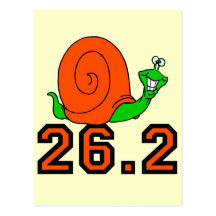 Maratón divertido del caracol postal
