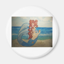 Maravilla de la sirena imán de frigorífico