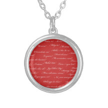 Maravillosamente con guión "te amo " collar