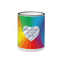 Marco adaptable del corazón: Colección del espectr Tazas