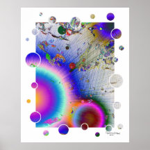 Marco blanco del resplandor solar, firma del arte poster