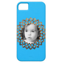 Marco de oro para su foto iPhone 5 Case-Mate coberturas