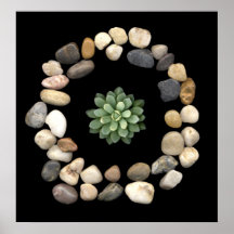 marco de piedra - redondo - succulent impresiones