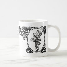 Marco enojado del vintage del sombrerero tazas de café