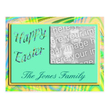 Marco feliz de la foto de Pascua Tarjetas Postales