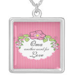 Marco floral del collar del abuelo del amor de Oma