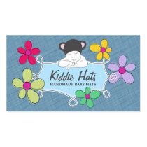 Marco floral del Doodle del bebé del diseñador cap tarjetas de negocio