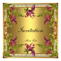 Marco floral del Victorian del vintage de la invit invitaciones