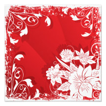 Marco floral rojo y blanco fotos