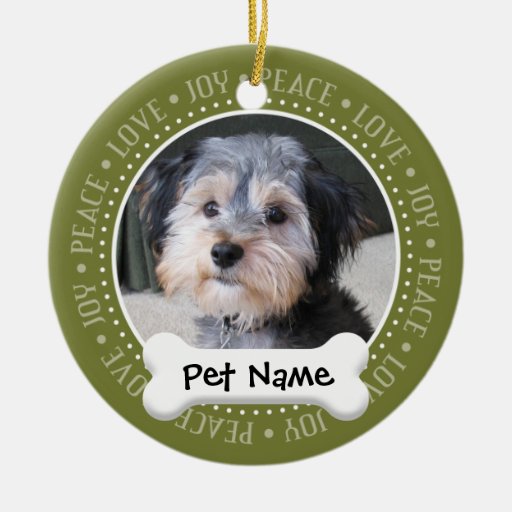 Marco personalizado de la foto del perro - SOLO-EC Ornaments Para Arbol De Navidad