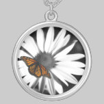 Margarita de Avante+Collar de plata de la mariposa collares