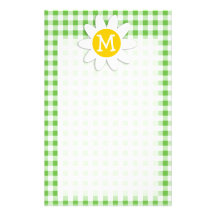 Margarita de la primavera; A cuadros verde; Guinga Papelería De Diseño